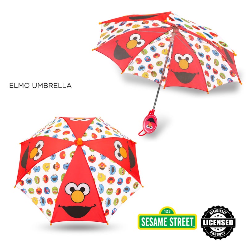Sesame Street مظلة وعباءة أولاد كيدز من شارع السمسم، مجموعة ملابس مطر إلمو للأطفال، للأعمار من 4-5 سنوات - Image 4